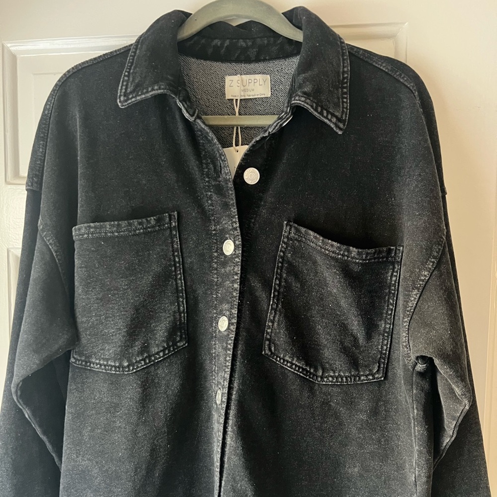 Z Supply All Day Denim Knit Jacket